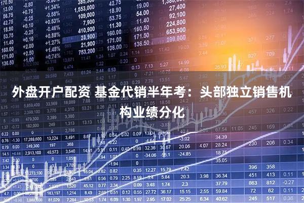 外盘开户配资 基金代销半年考：头部独立销售机构业绩分化
